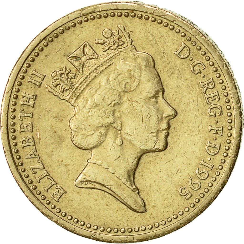 United Kingdom | 1 Pound Coin | Welsh Dragon | KM:969 | 1995
