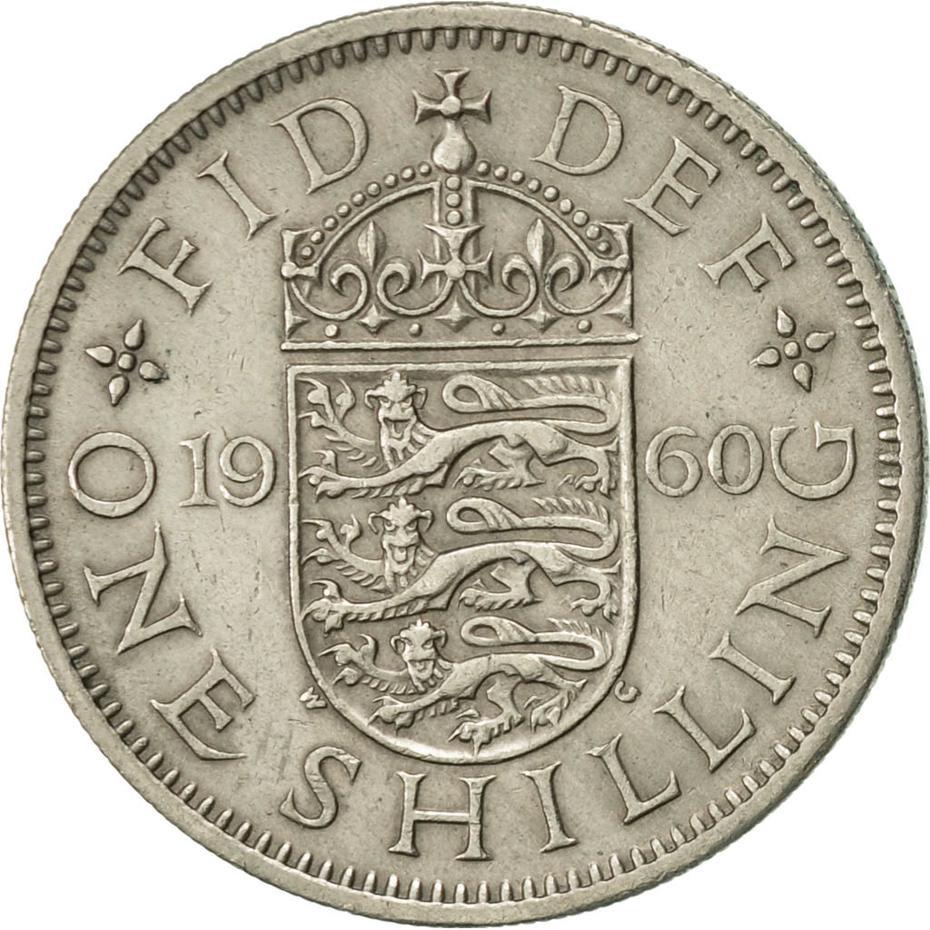 United Kingdom | 1 Shilling Coin | Elizabeth II | KM:904 | 1954 - 1970