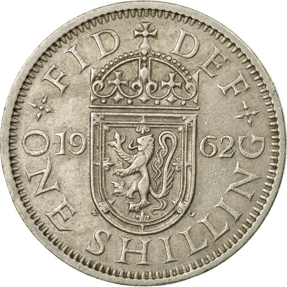 United Kingdom | 1 Shilling Coin | Elizabeth II | Km:905 | 1954 - 1970