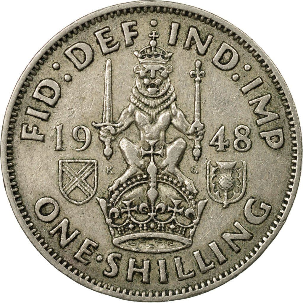 United Kingdom | 1 Shilling Coin | George VI | KM:864 | 1947 - 1948