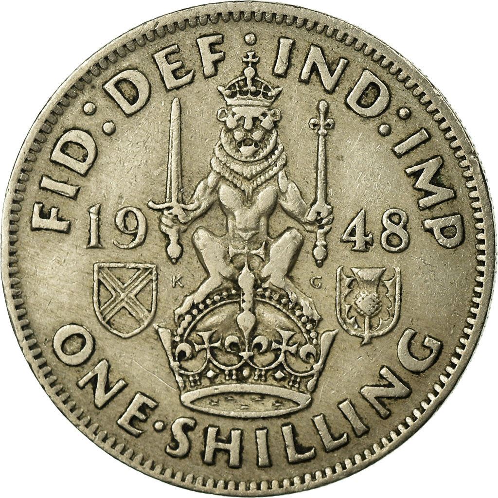 United Kingdom | 1 Shilling Coin | George VI | KM:864 | 1947 - 1948