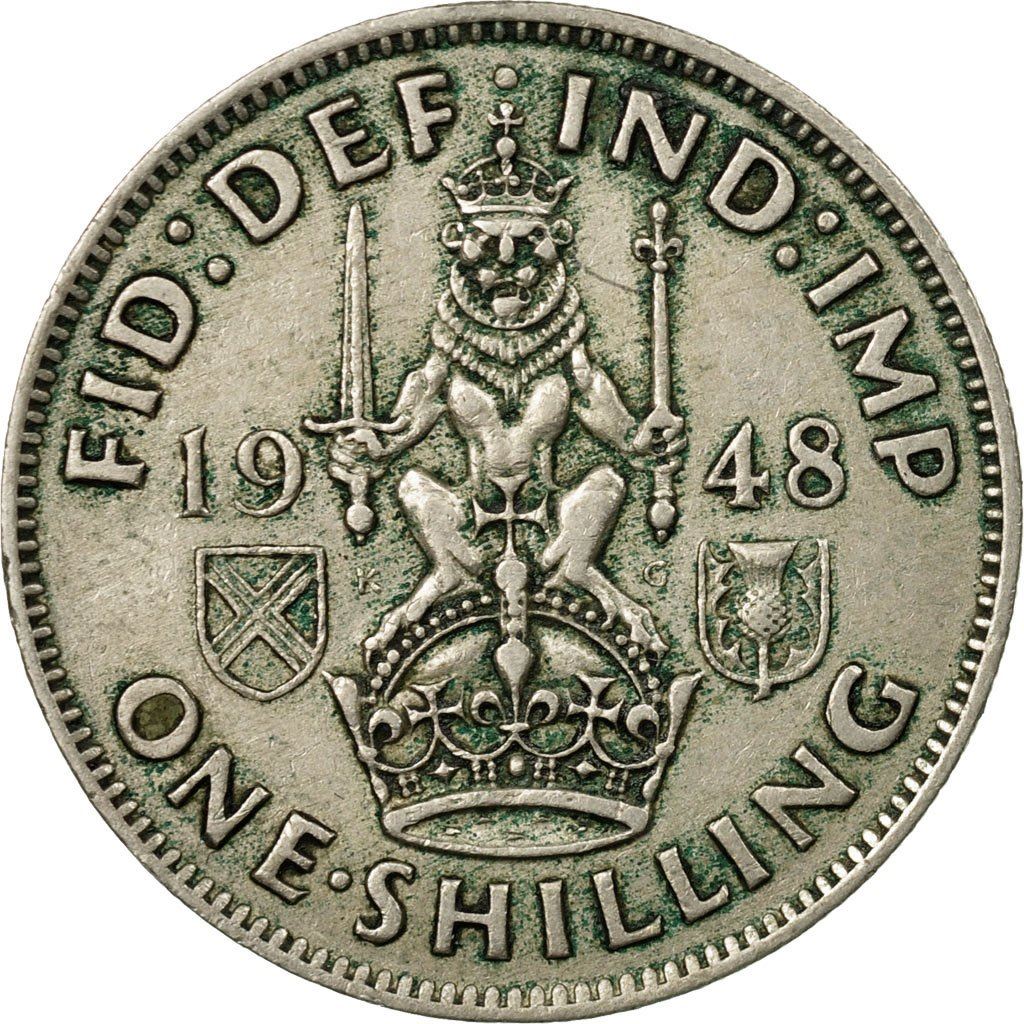 United Kingdom | 1 Shilling Coin | George VI | KM:864 | 1947 - 1948
