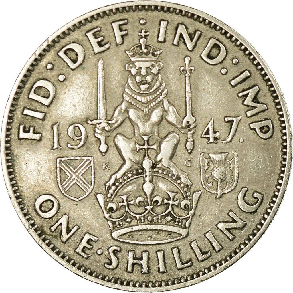 United Kingdom | 1 Shilling Coin | George VI | KM:864 | 1947 - 1948