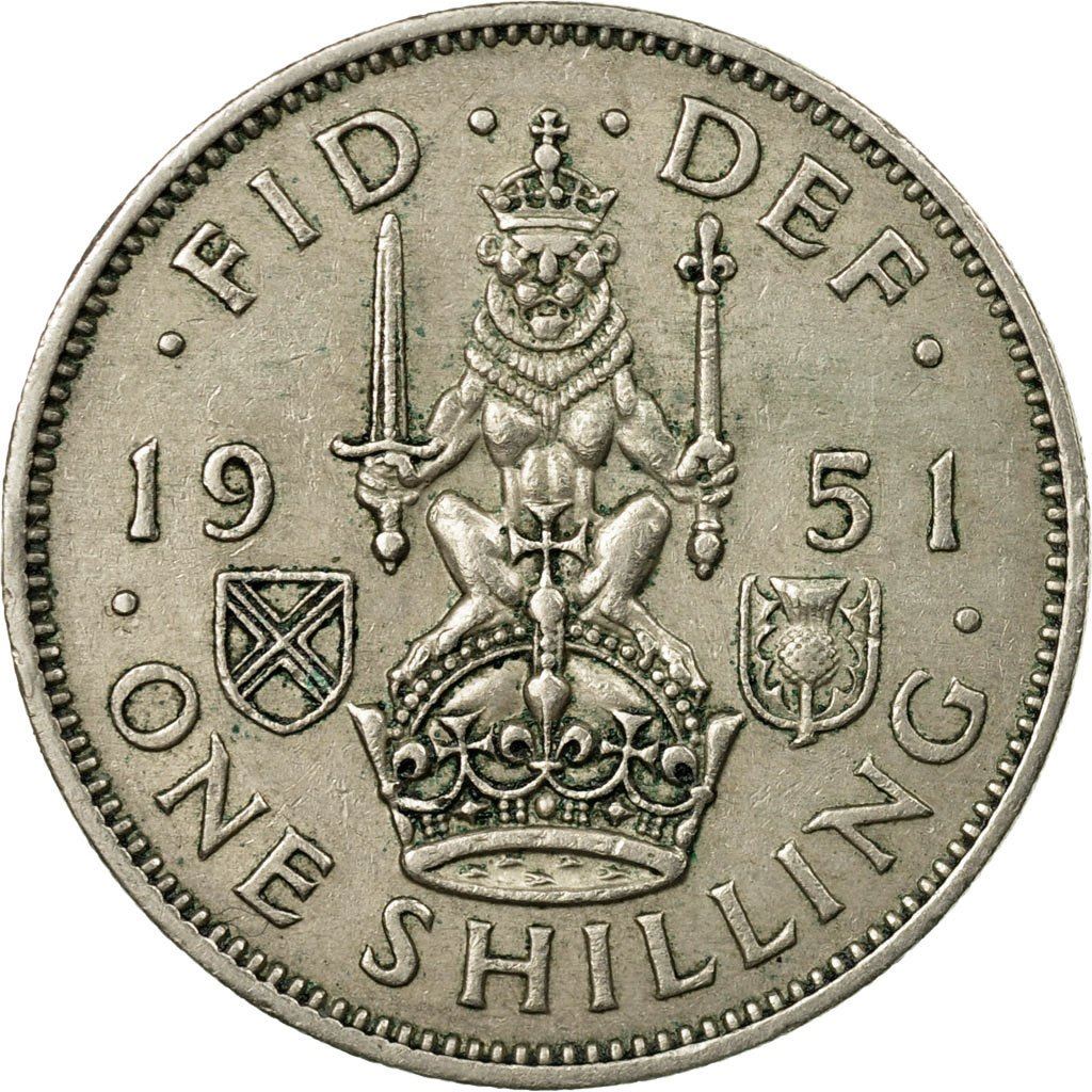 United Kingdom | 1 Shilling Coin | George VI | KM:877 | 1949 - 1951