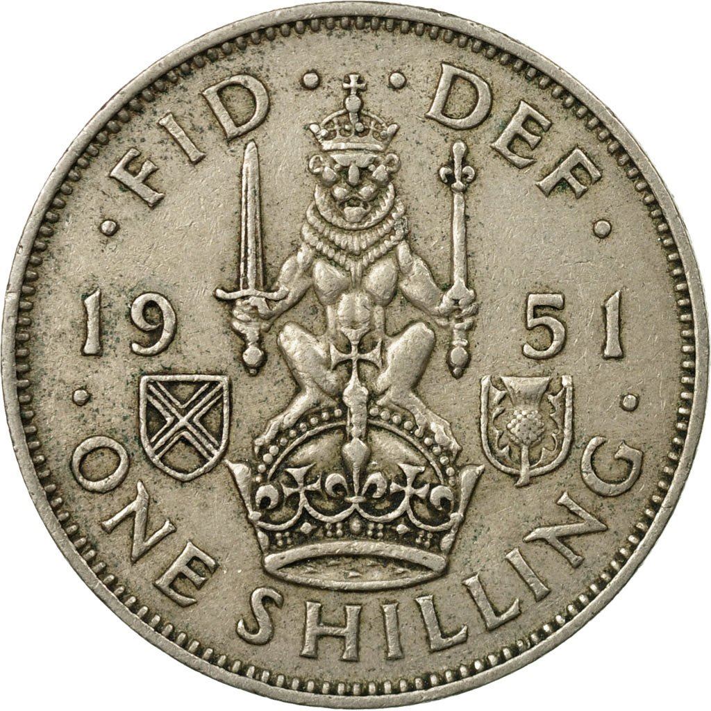 United Kingdom | 1 Shilling Coin | George VI | KM:877 | 1949 - 1951