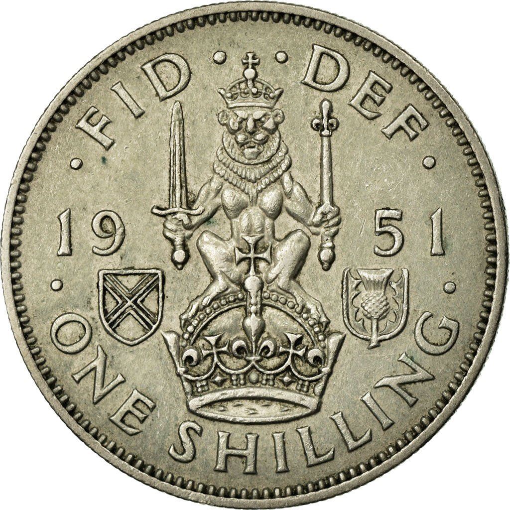 United Kingdom | 1 Shilling Coin | George VI | KM:877 | 1949 - 1951