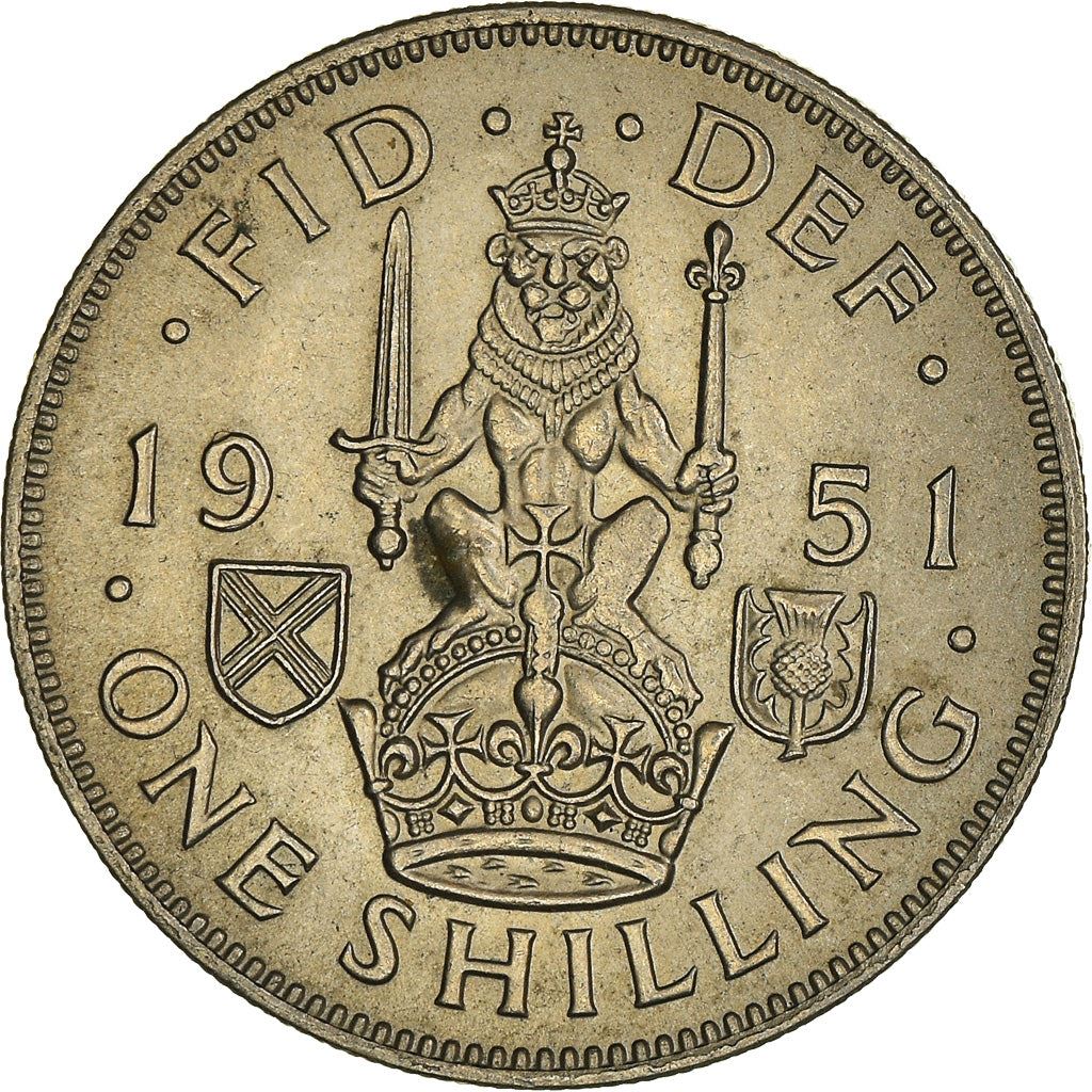 United Kingdom | 1 Shilling Coin | George VI | KM:877 | 1949 - 1951