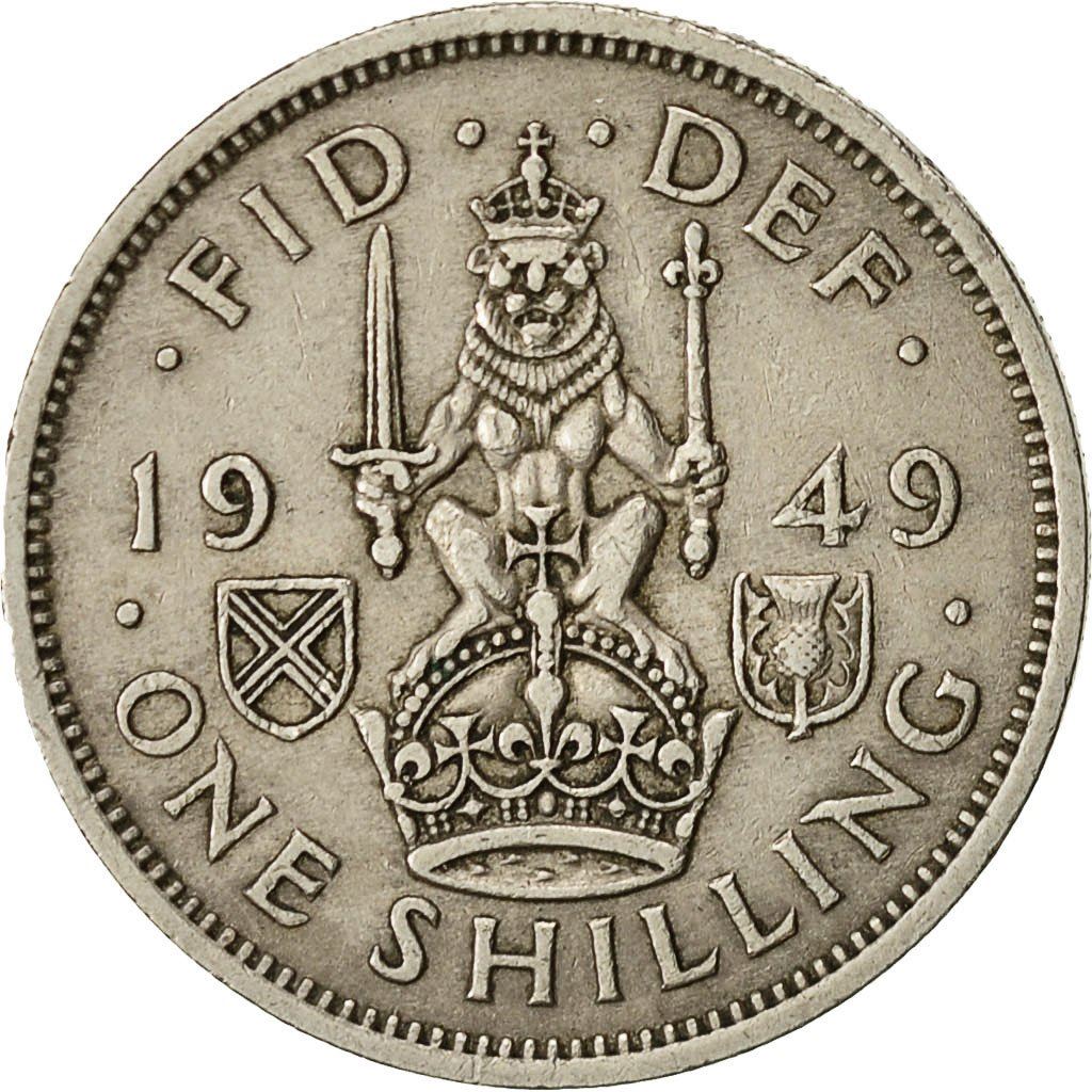 United Kingdom | 1 Shilling Coin | George VI | KM:877 | 1949 - 1951