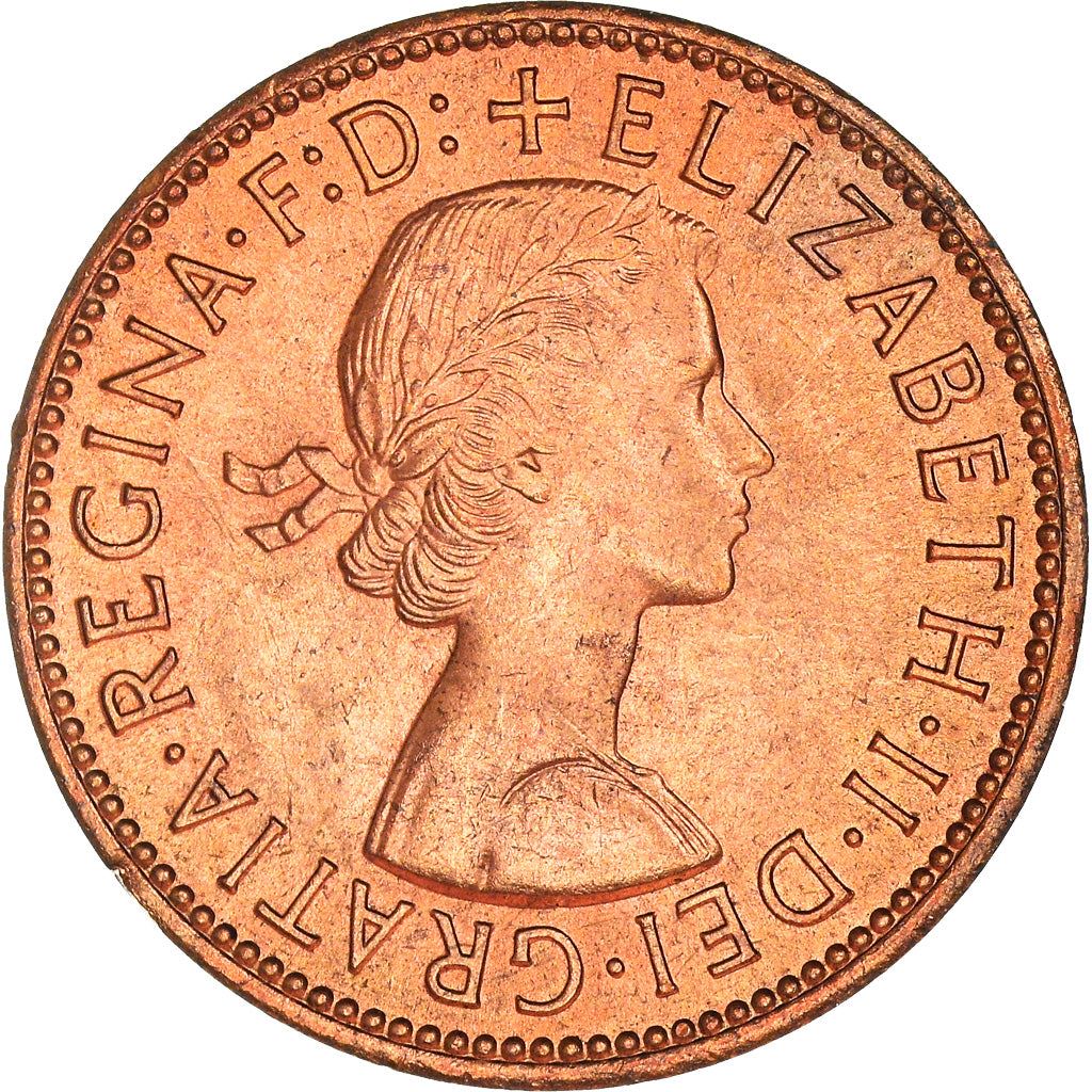 United Kingdom | 1/2 Penny Coin | Three-masted ship | KM:896 | 1954 - 1970