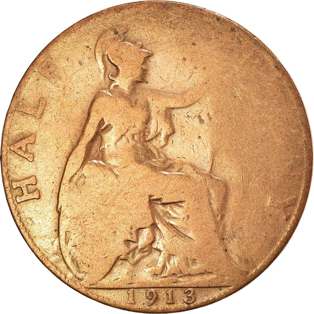 United Kingdom | 1/2 Penny Coin | George V | KM:809 | 1911 - 1925