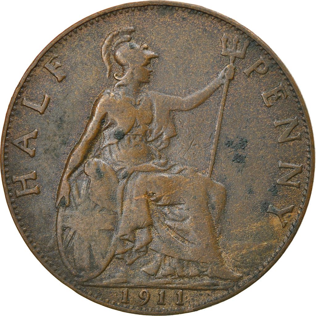 United Kingdom | 1/2 Penny Coin | George V | KM:809 | 1911 - 1925