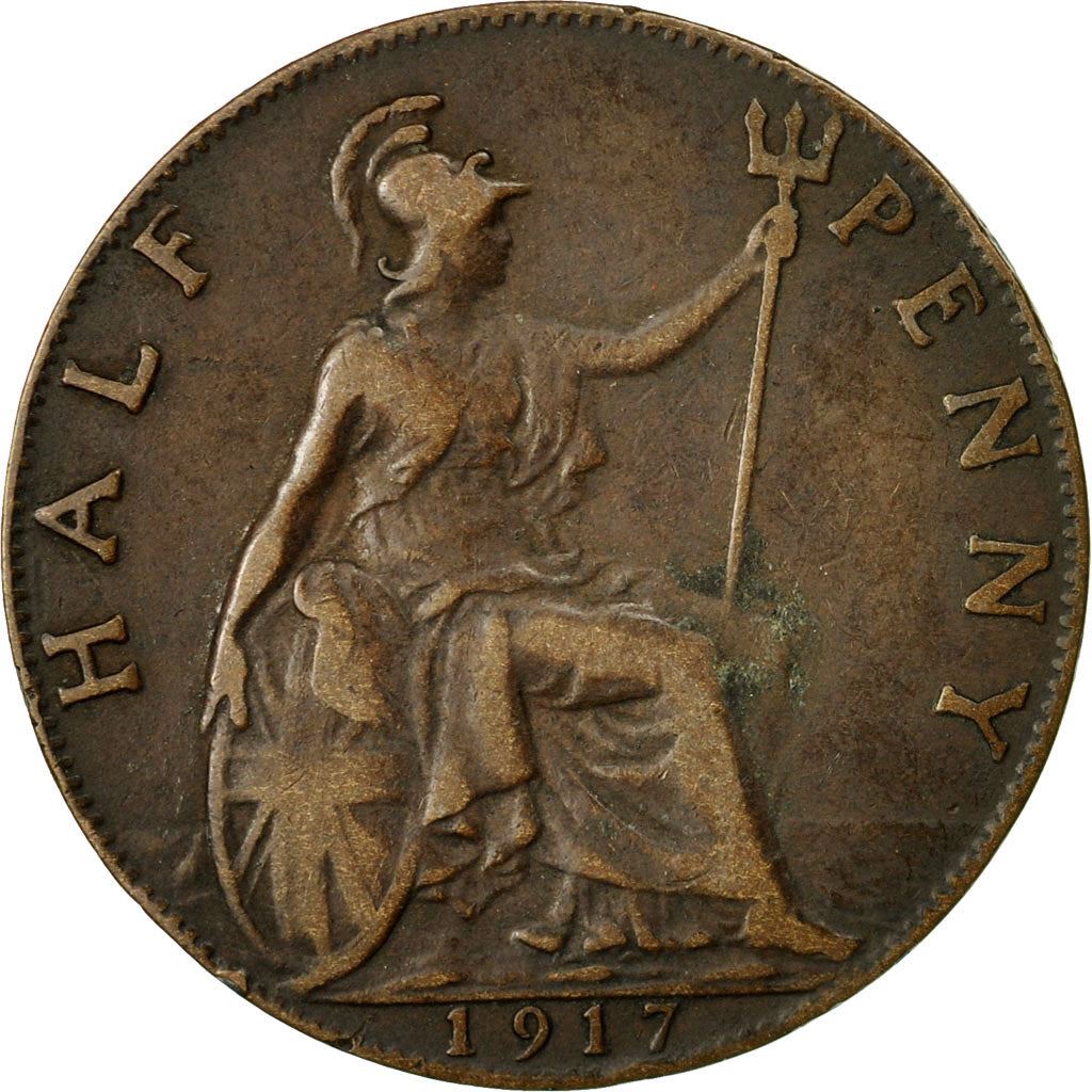 United Kingdom | 1/2 Penny Coin | George V | KM:809 | 1911 - 1925