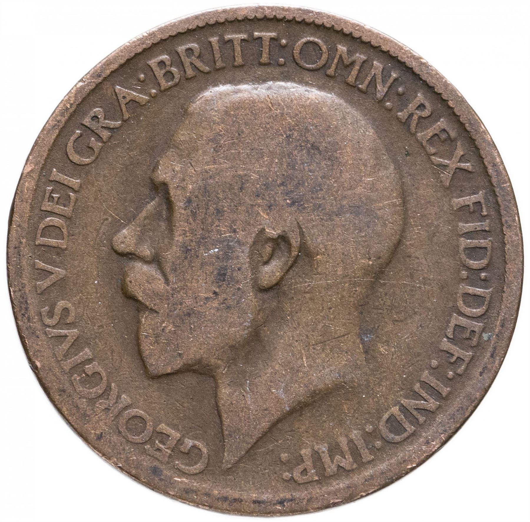 United Kingdom | 1/2 Penny Coin | George V | KM:809 | 1911 - 1925