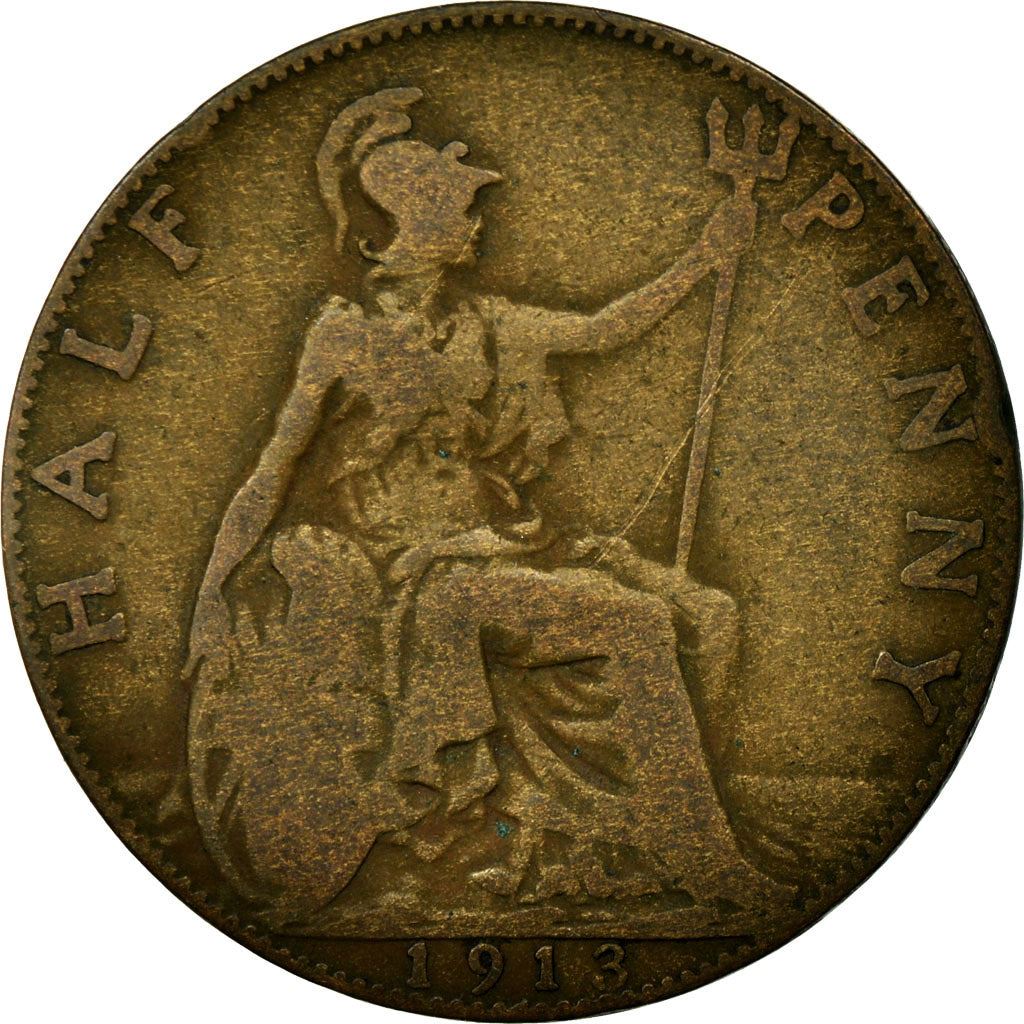 United Kingdom | 1/2 Penny Coin | George V | KM:809 | 1911 - 1925