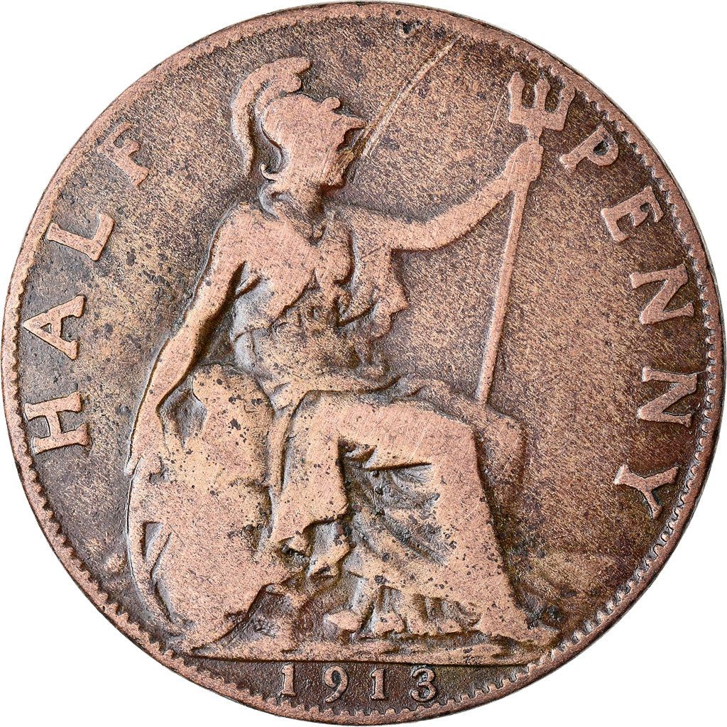 United Kingdom | 1/2 Penny Coin | George V | KM:809 | 1911 - 1925