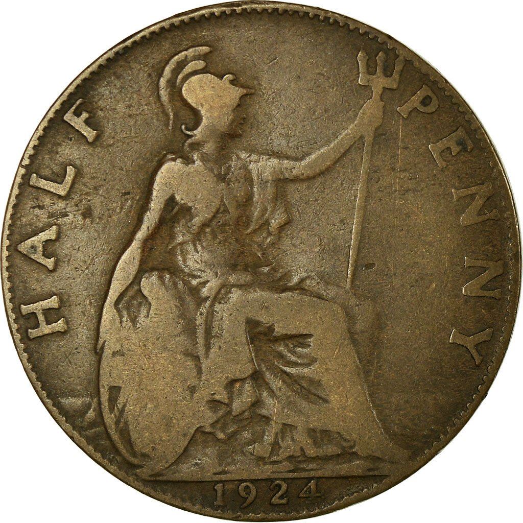 United Kingdom | 1/2 Penny Coin | George V | KM:809 | 1911 - 1925