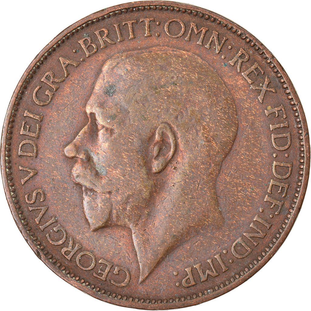 United Kingdom | 1/2 Penny Coin | George V | KM:809 | 1911 - 1925