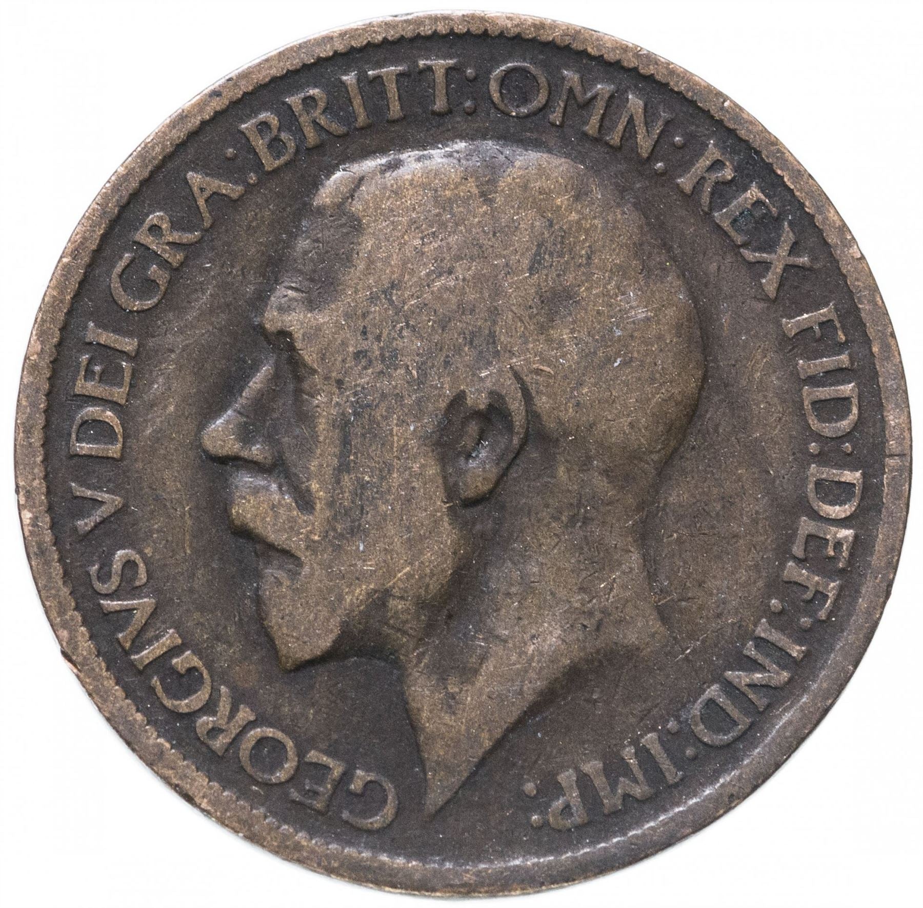 United Kingdom | 1/2 Penny Coin | George V | KM:809 | 1911 - 1925