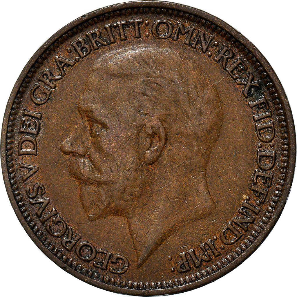 United Kingdom | 1/2 Penny Coin | George V | KM:809 | 1911 - 1925