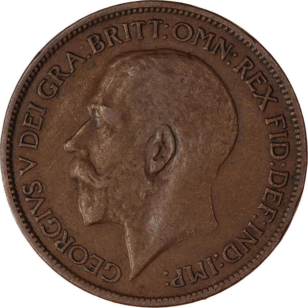 United Kingdom | 1/2 Penny Coin | George V | KM:809 | 1911 - 1925