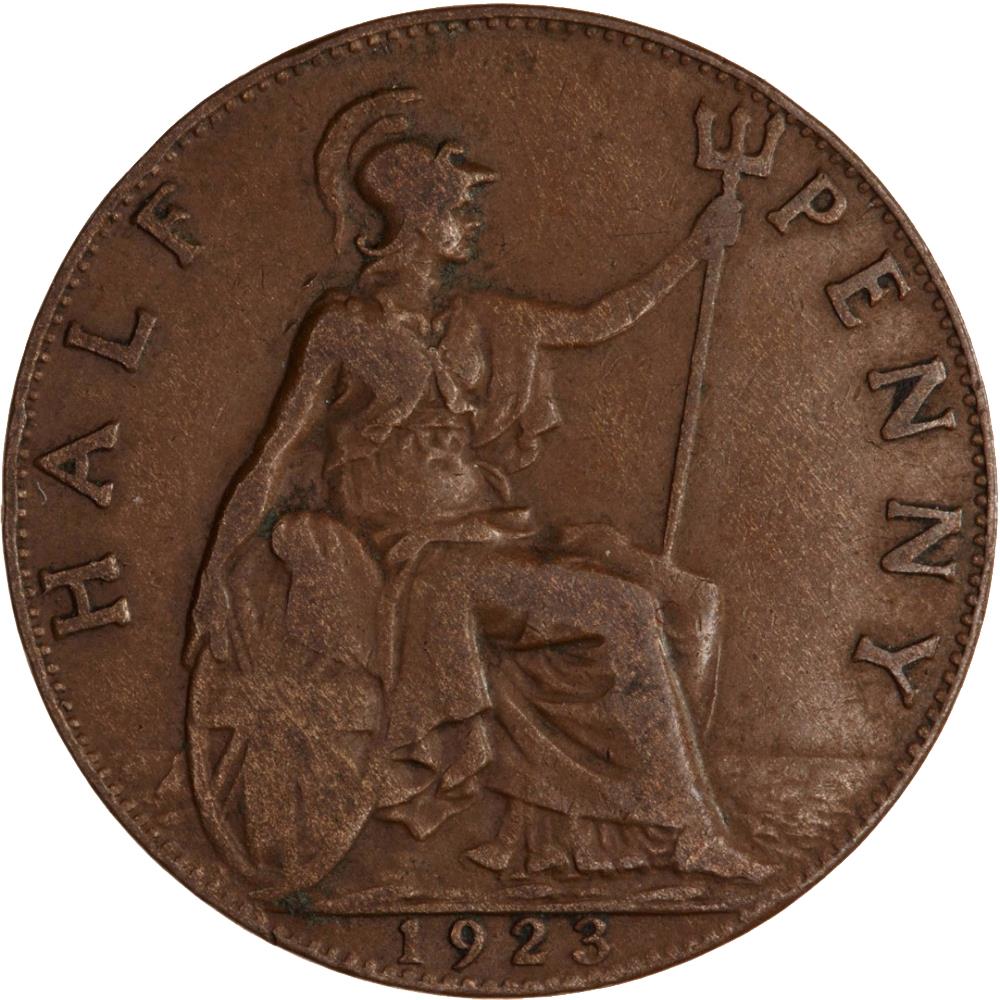 United Kingdom | 1/2 Penny Coin | George V | KM:809 | 1911 - 1925