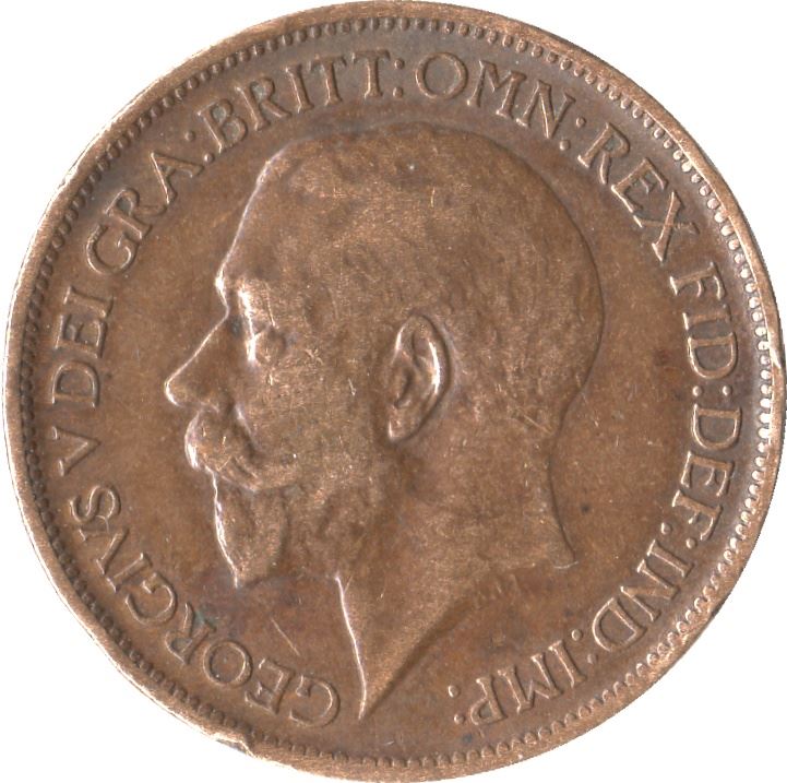 United Kingdom | 1/2 Penny Coin | George V | KM:809 | 1911 - 1925