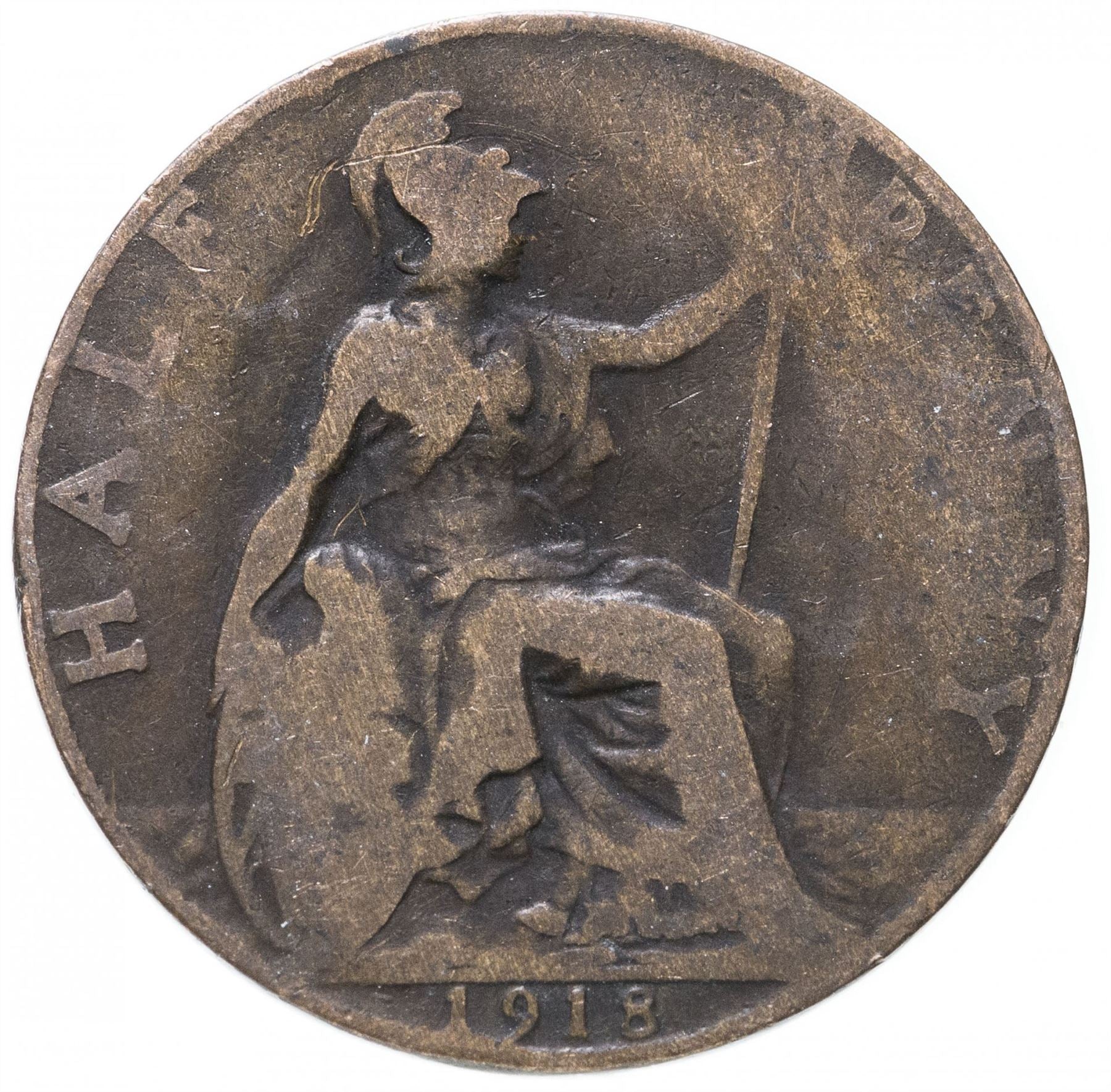 United Kingdom | 1/2 Penny Coin | George V | KM:809 | 1911 - 1925