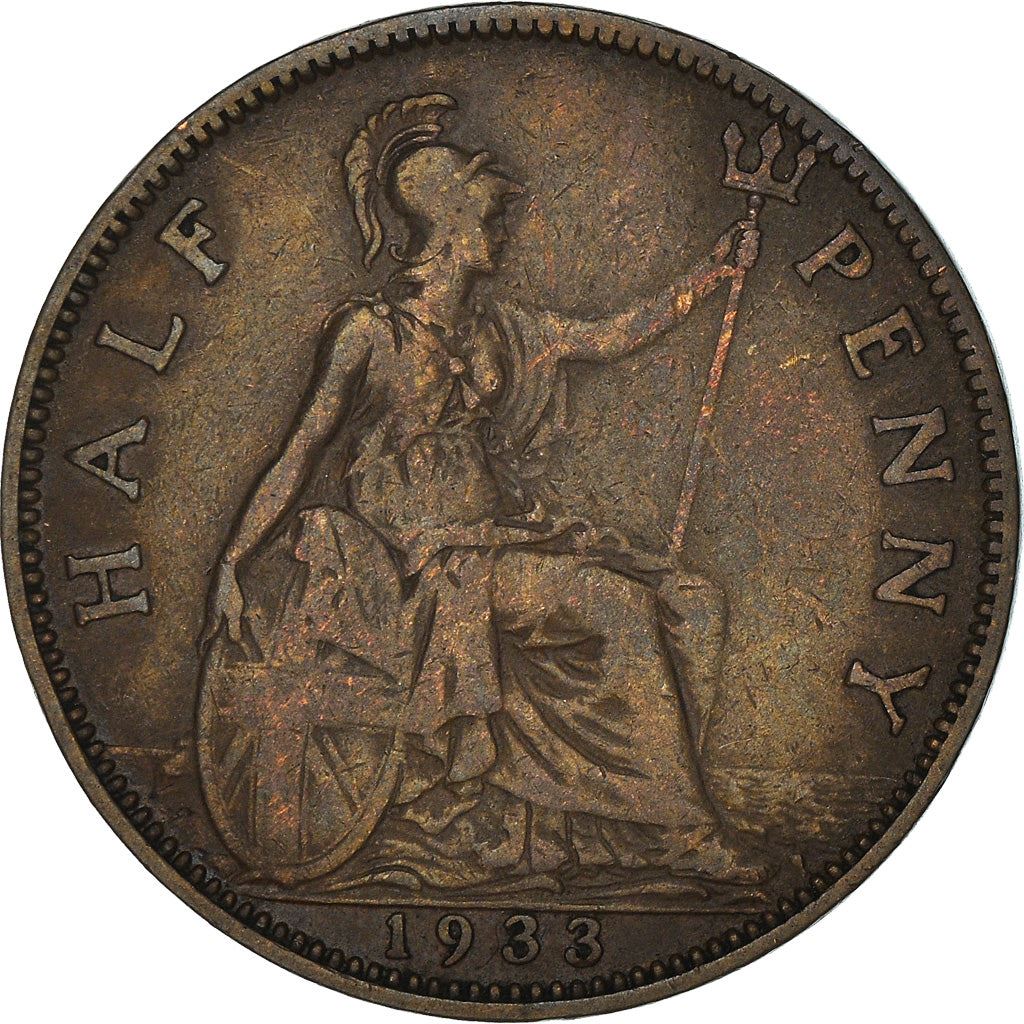 United Kingdom | 1/2 Penny Coin | George V | KM:837 | 1928 - 1936