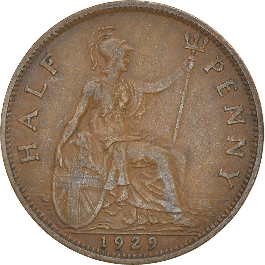 United Kingdom | 1/2 Penny Coin | George V | KM:837 | 1928 - 1936
