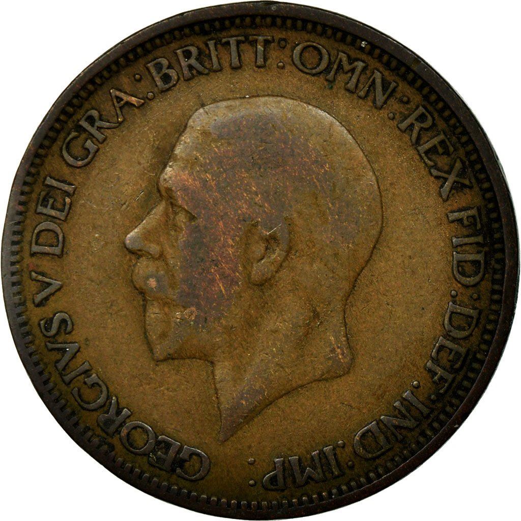 United Kingdom | 1/2 Penny Coin | George V | KM:837 | 1928 - 1936