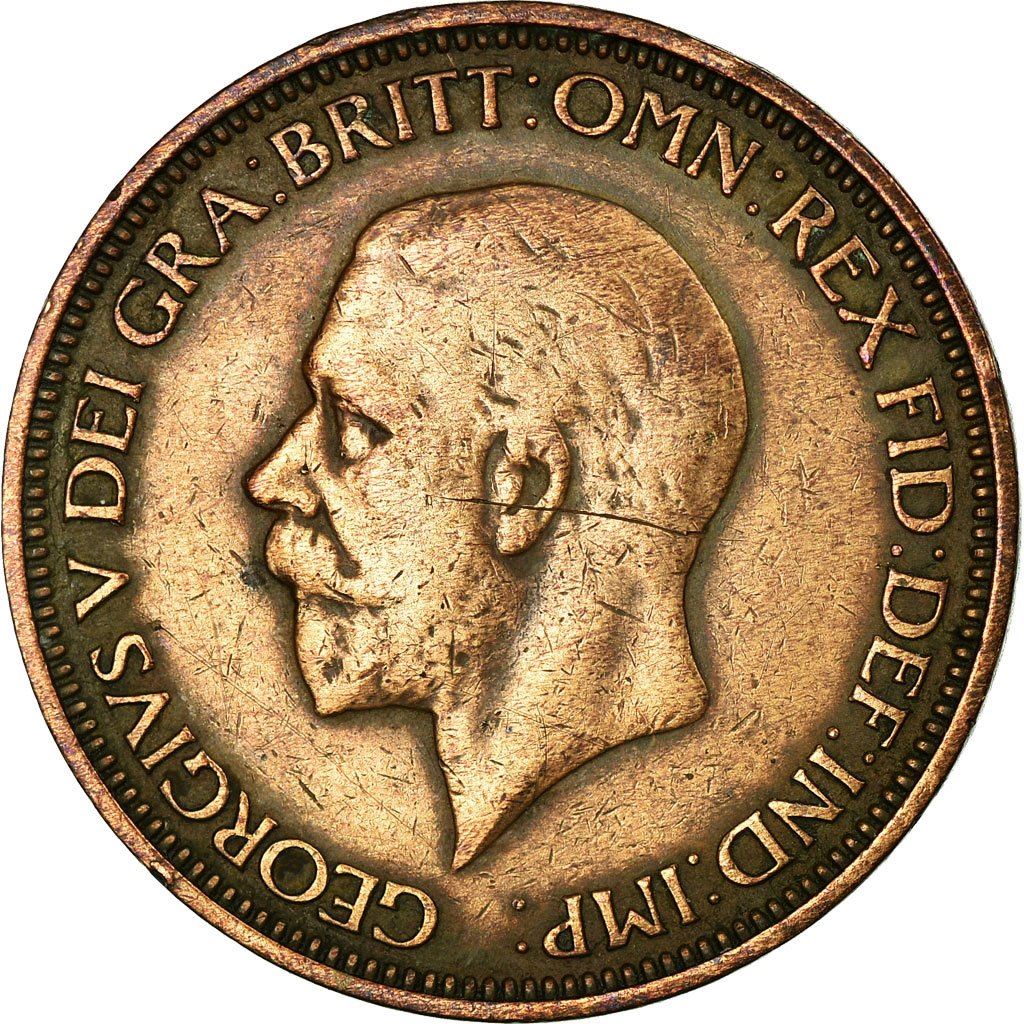 United Kingdom | 1/2 Penny Coin | George V | KM:837 | 1928 - 1936