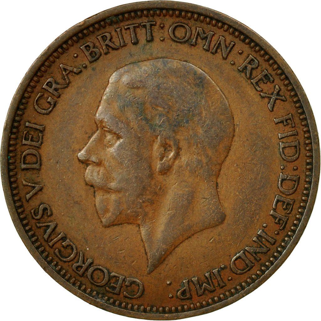 United Kingdom | 1/2 Penny Coin | George V | KM:837 | 1928 - 1936