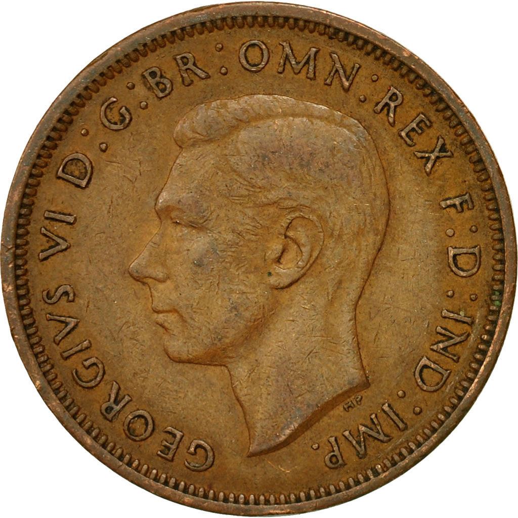 United Kingdom | 1/2 Penny Coin | George VI | KM:844 | 1937 - 1948