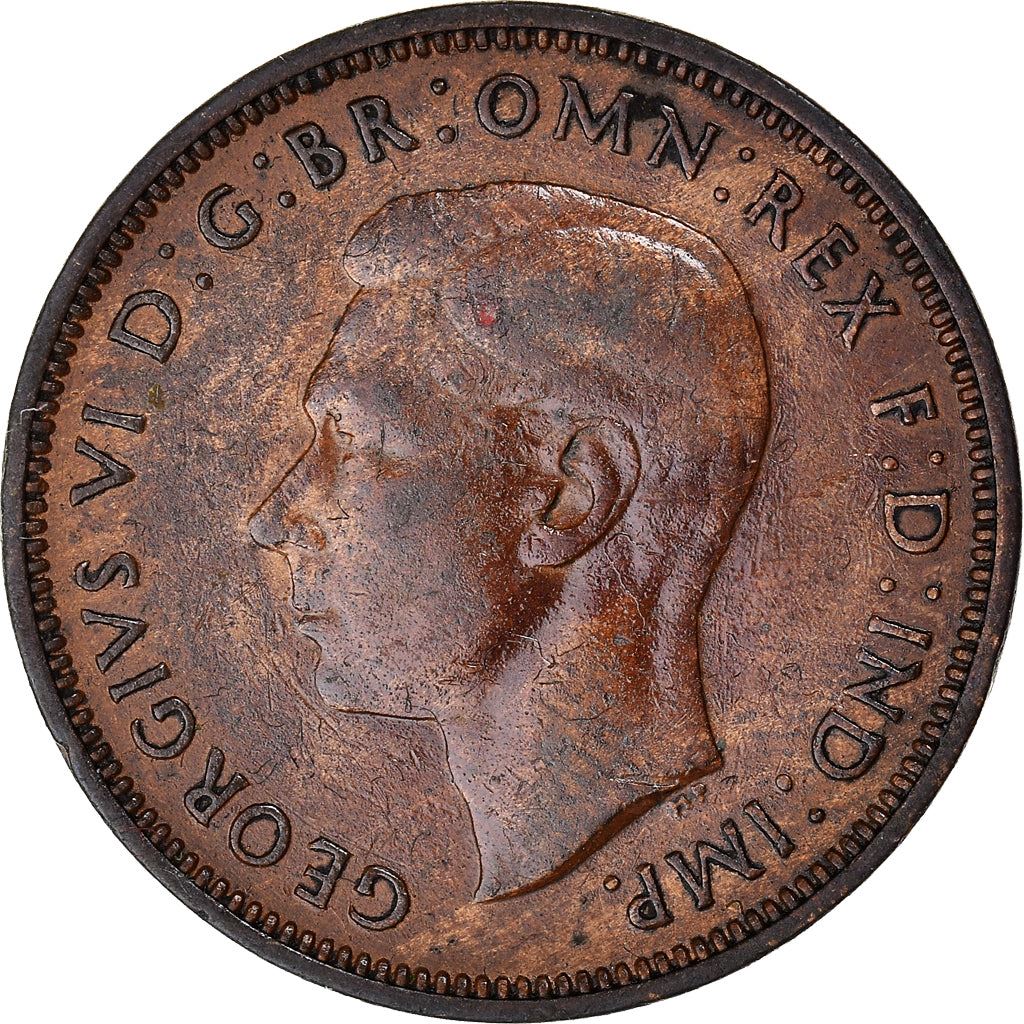 United Kingdom | 1/2 Penny Coin | George VI | KM:844 | 1937 - 1948