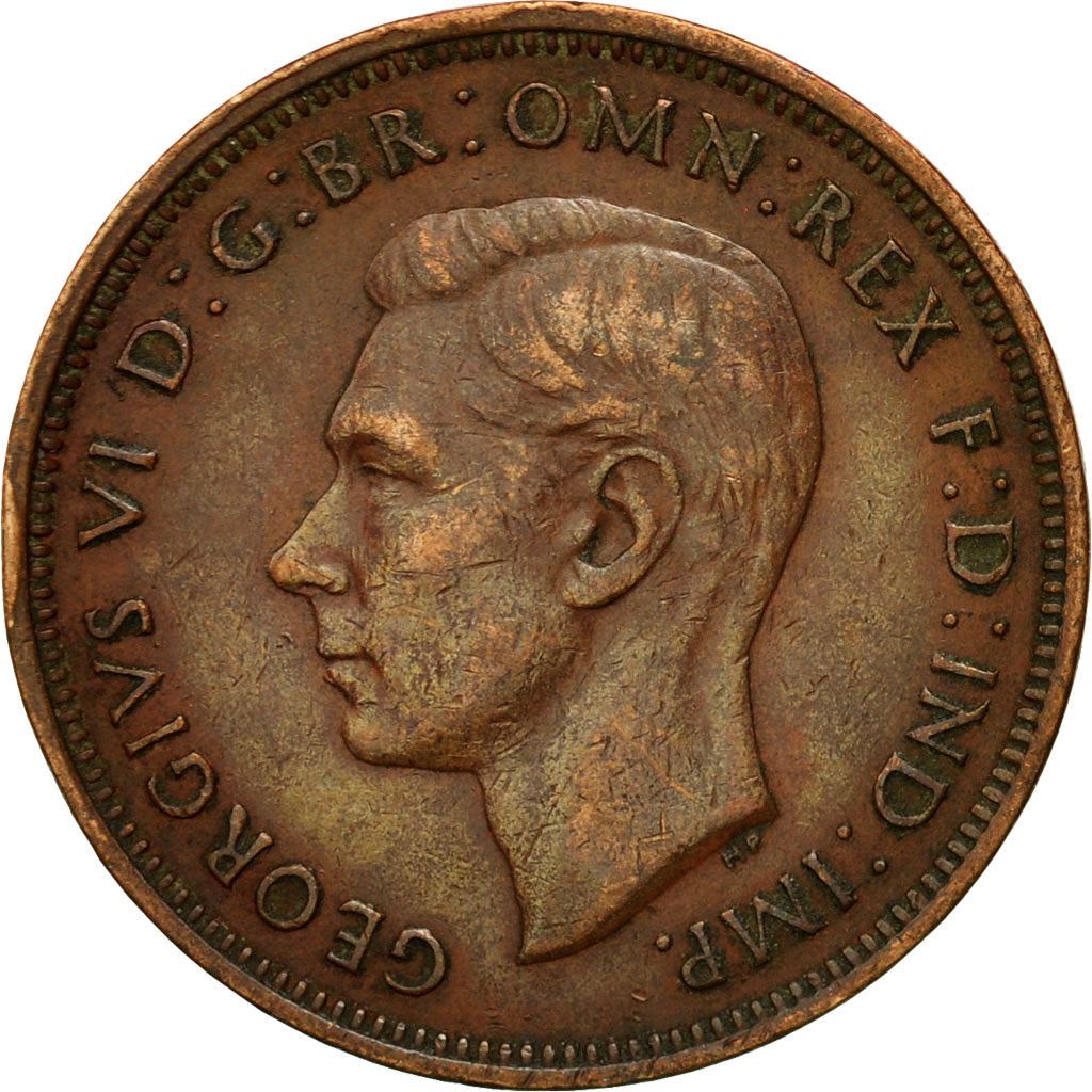 United Kingdom | 1/2 Penny Coin | George VI | KM:844 | 1937 - 1948