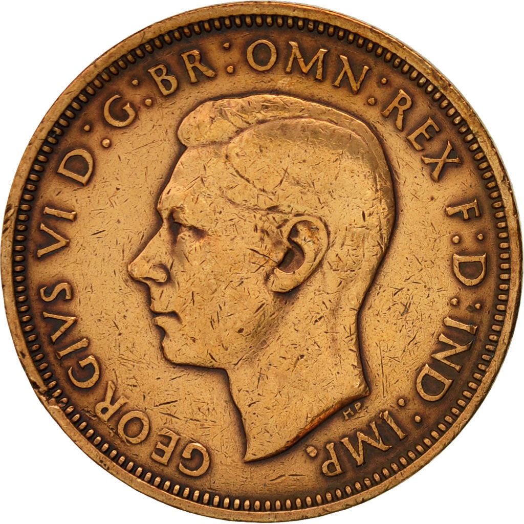 United Kingdom | 1/2 Penny Coin | George VI | KM:844 | 1937 - 1948