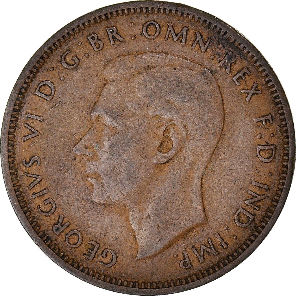 United Kingdom | 1/2 Penny Coin | George VI | KM:844 | 1937 - 1948