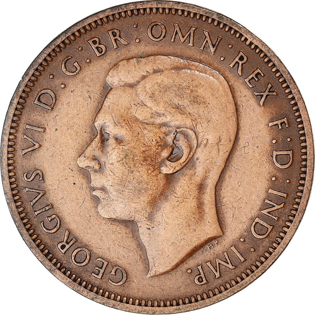 United Kingdom | 1/2 Penny Coin | George VI | KM:844 | 1937 - 1948