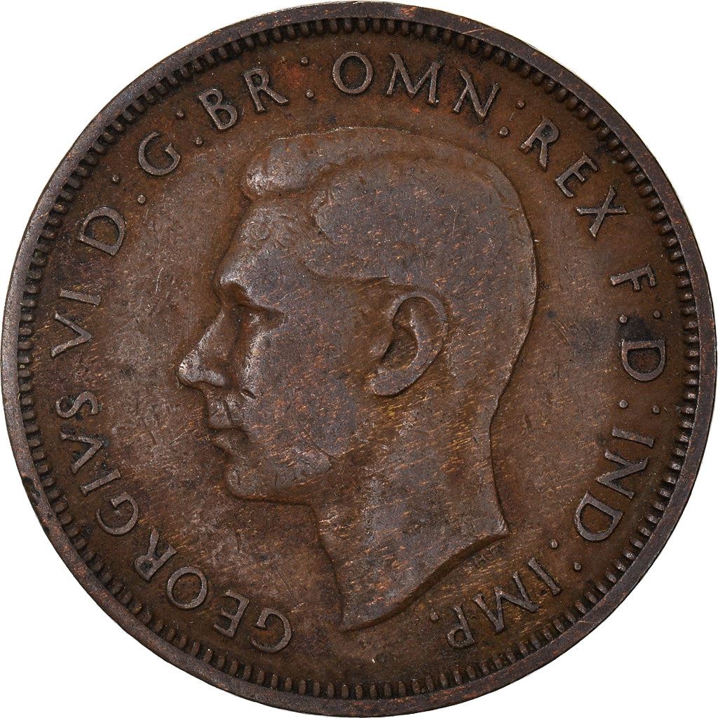 United Kingdom | 1/2 Penny Coin | George VI | KM:844 | 1937 - 1948