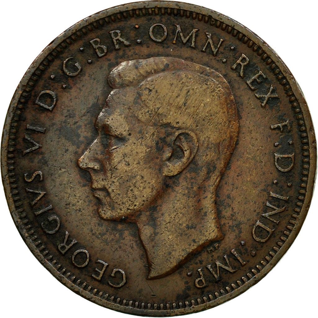 United Kingdom | 1/2 Penny Coin | George VI | KM:844 | 1937 - 1948