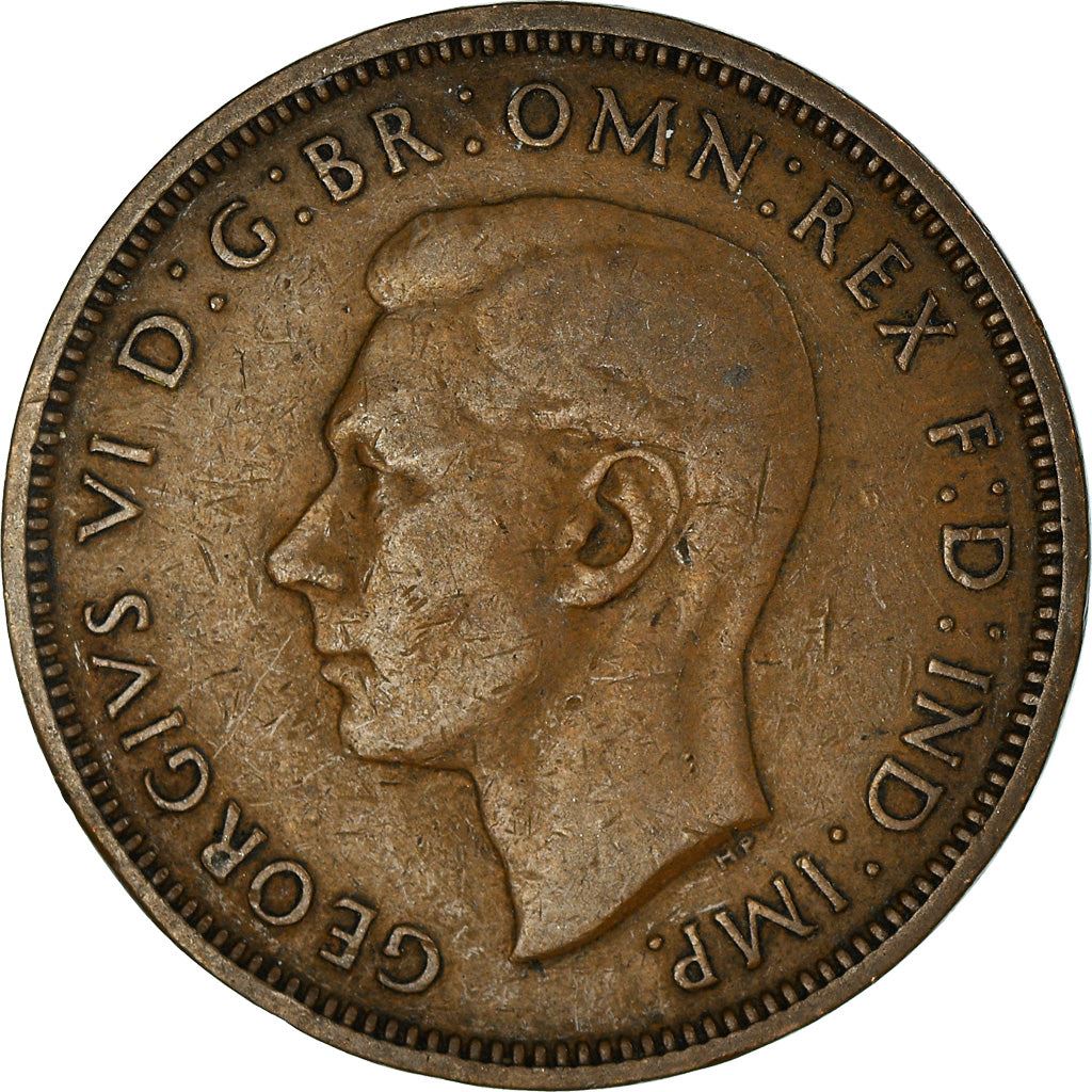 United Kingdom | 1/2 Penny Coin | George VI | KM:844 | 1937 - 1948
