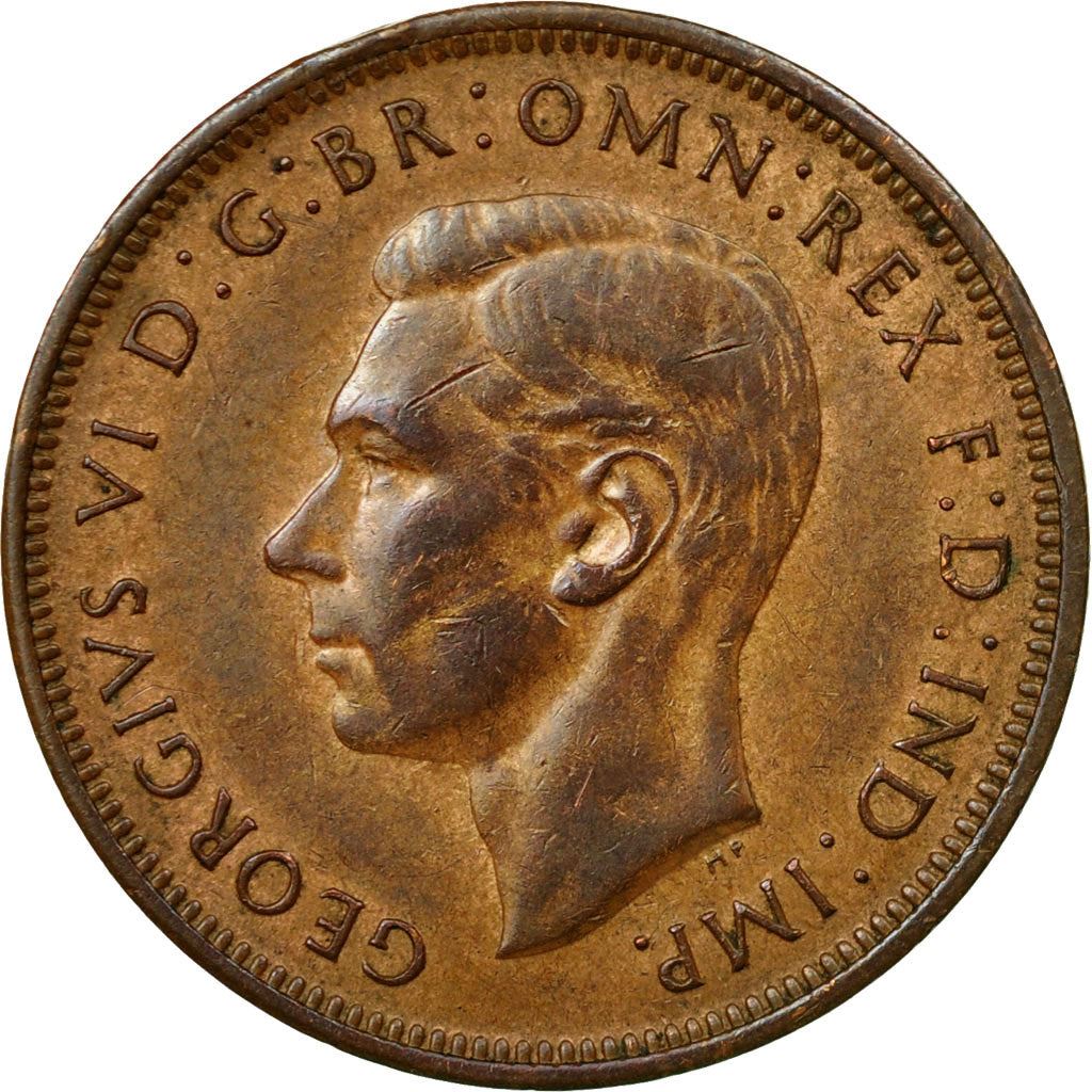 United Kingdom | 1/2 Penny Coin | George VI | KM:844 | 1937 - 1948