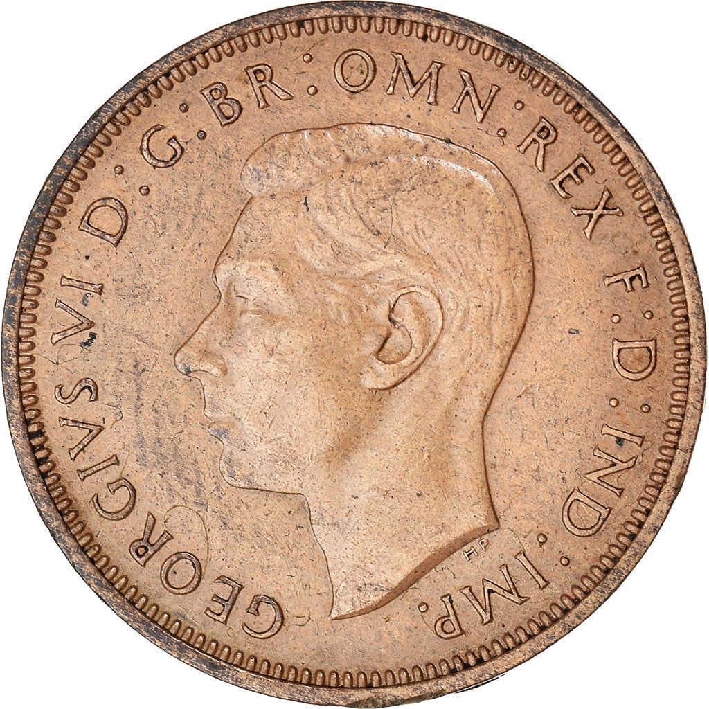 United Kingdom | 1/2 Penny Coin | George VI | KM:844 | 1937 - 1948