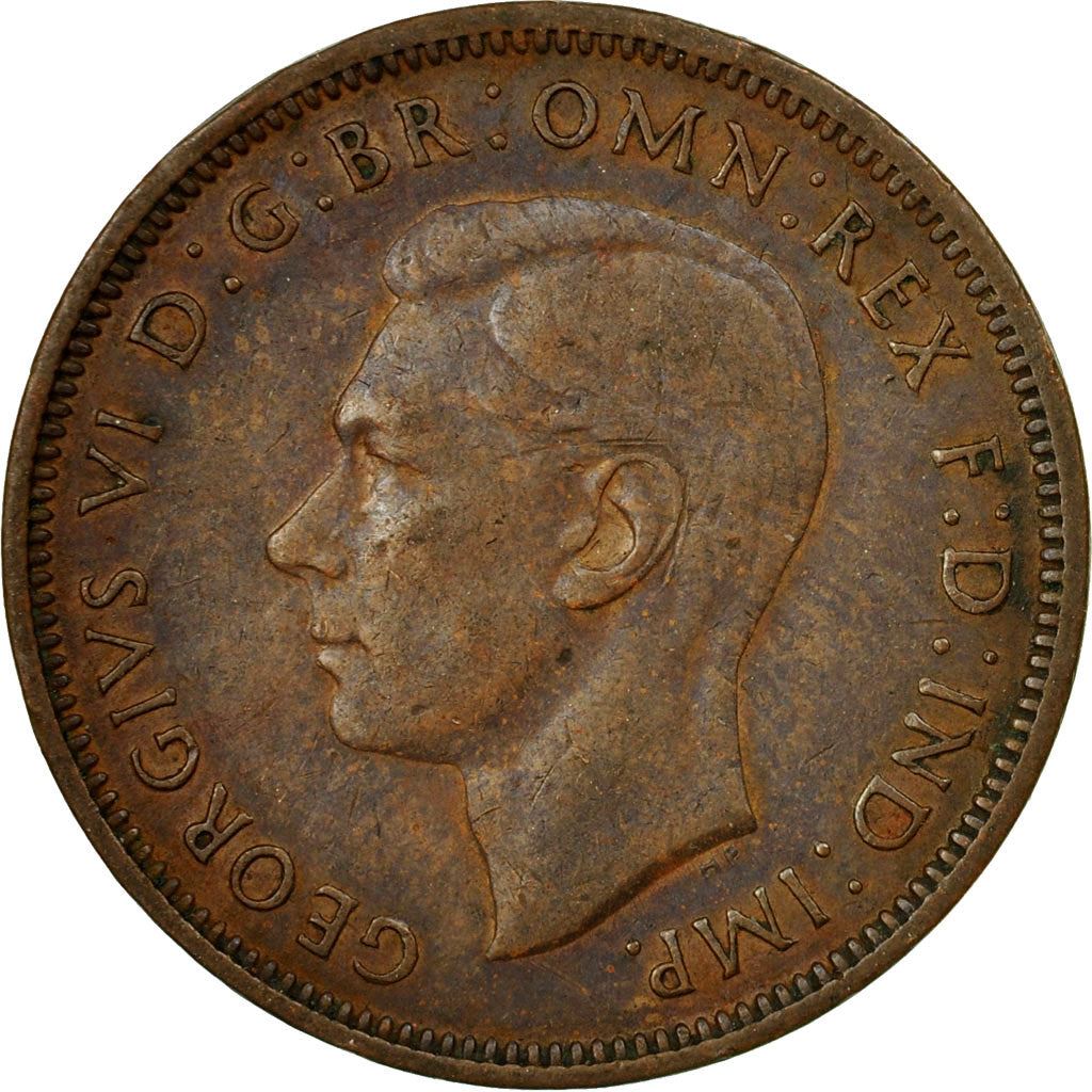 United Kingdom | 1/2 Penny Coin | George VI | KM:844 | 1937 - 1948
