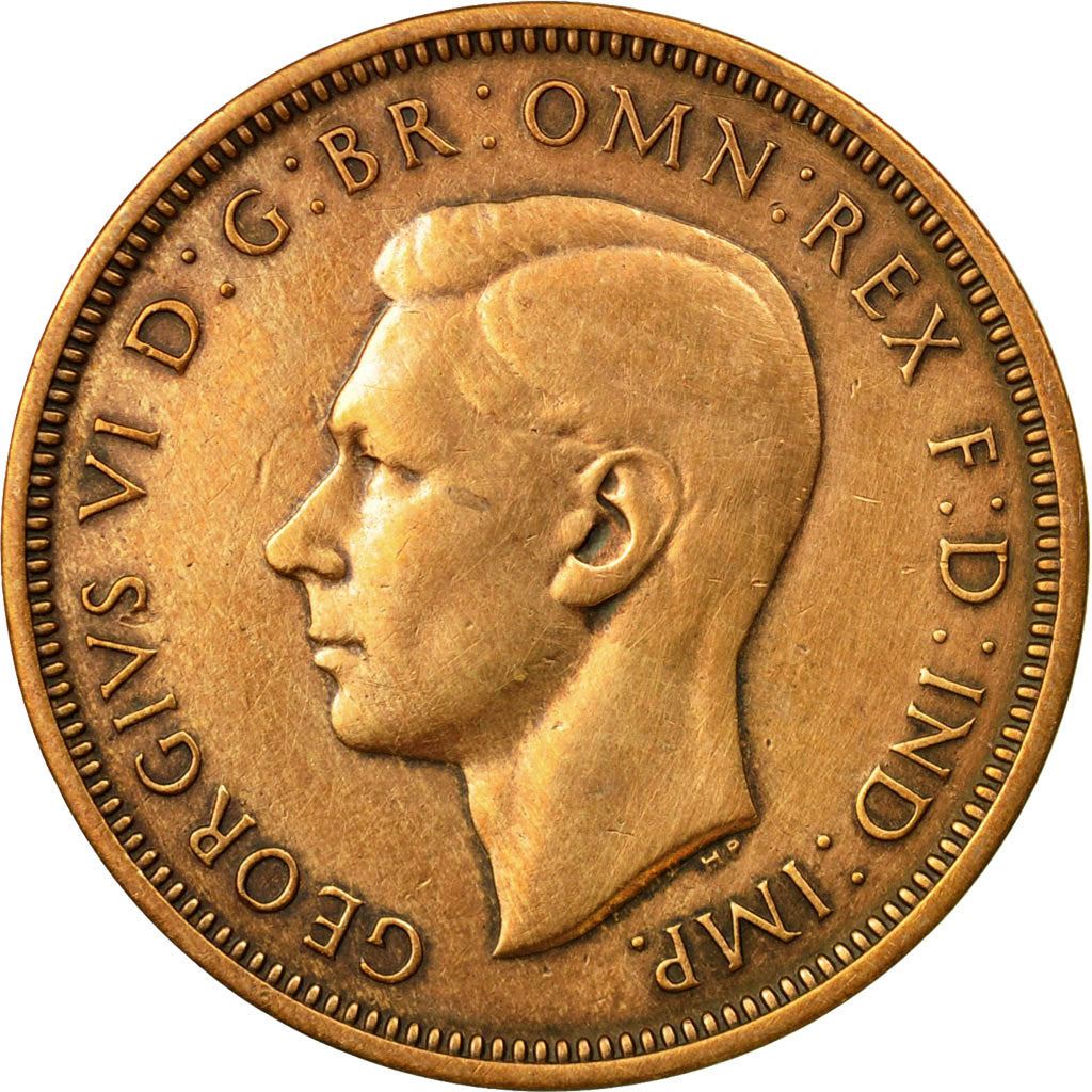 United Kingdom | 1/2 Penny Coin | George VI | KM:844 | 1937 - 1948