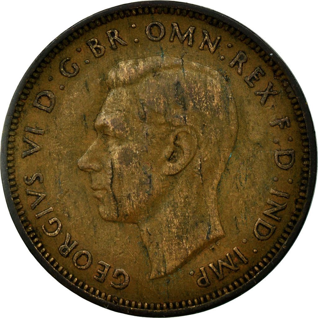 United Kingdom | 1/2 Penny Coin | George VI | KM:844 | 1937 - 1948
