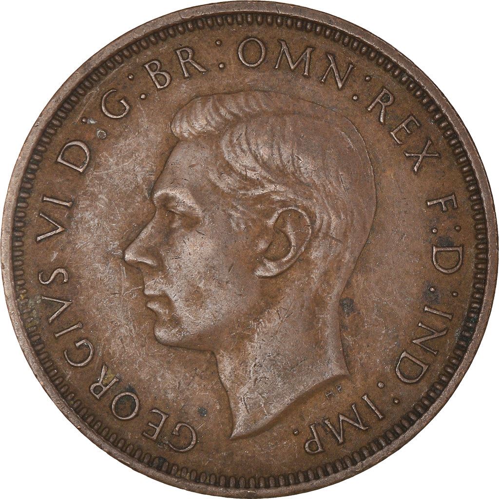 United Kingdom | 1/2 Penny Coin | George VI | KM:844 | 1937 - 1948