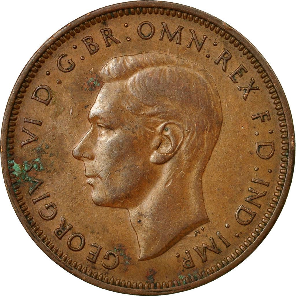 United Kingdom | 1/2 Penny Coin | George VI | KM:844 | 1937 - 1948