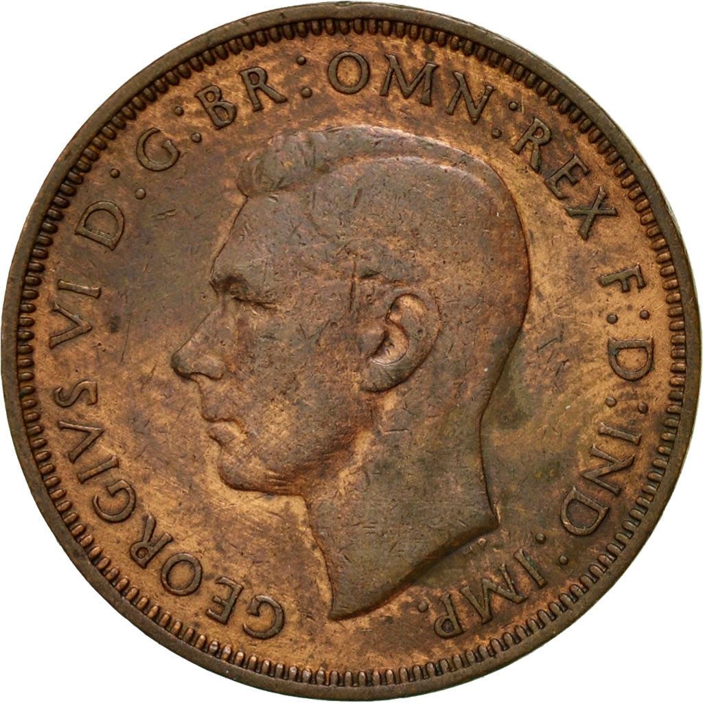 United Kingdom | 1/2 Penny Coin | George VI | KM:844 | 1937 - 1948