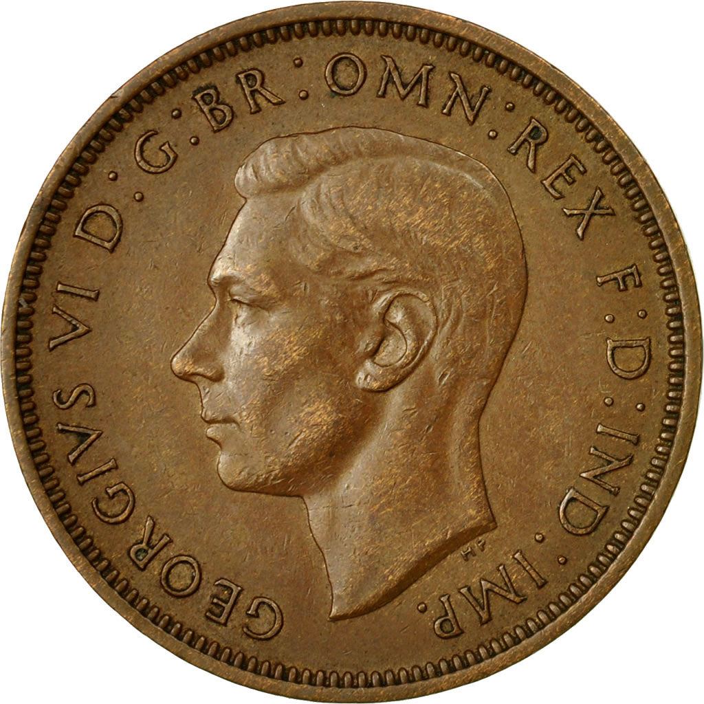 United Kingdom | 1/2 Penny Coin | George VI | KM:844 | 1937 - 1948